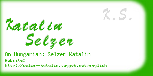 katalin selzer business card